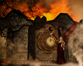 Картинка 3д+графика существа+ creatures фон взгляд девушка