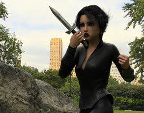 Картинка 3д+графика фантазия+ fantasy девушка взгляд фон