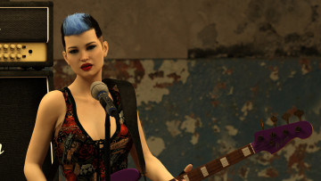 Картинка 3д+графика люди+ people фон взгляд девушка