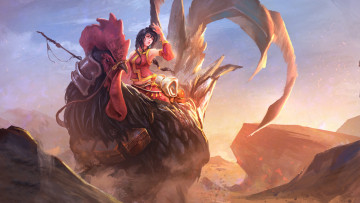 Картинка фэнтези красавицы+и+чудовища фон девушка петух