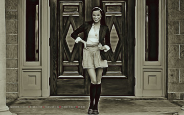 Картинка календари компьютерный+дизайн девушка дверь женщина улыбка 2019 calendar