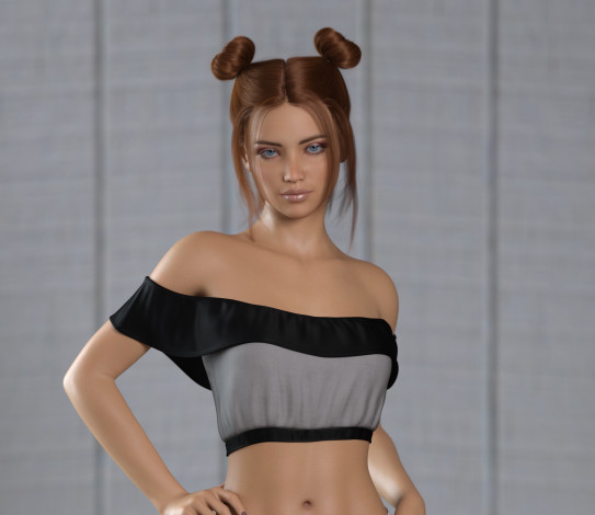 Обои картинки фото 3д графика, люди , people, взгляд, фон, девушка