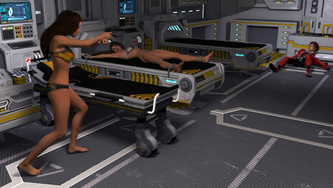 Обои картинки фото 3д графика, фантазия , fantasy, фон, взгляд, девушка