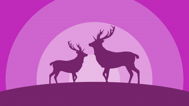 Обои картинки фото векторная графика, животные , animals, олени