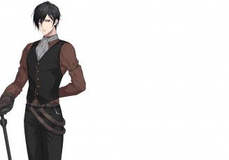 Картинка аниме unknown +другое+ парень трость