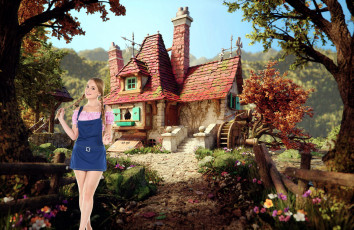 Картинка девушки kaisa+nord сарафан косы улыбка