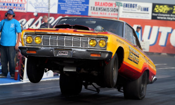 обоя спорт, drag racing, плимут, желтый, соревнования