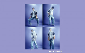 Картинка мужчины xiao+zhan актер куртка штаны ракурсы движение