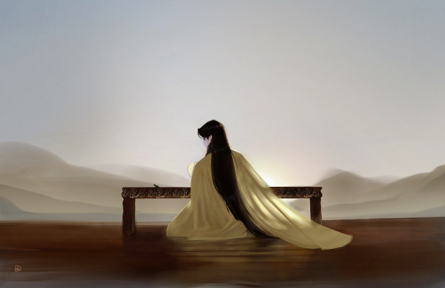 Обои картинки фото аниме, mo dao zu shi, цзян, янли, стол