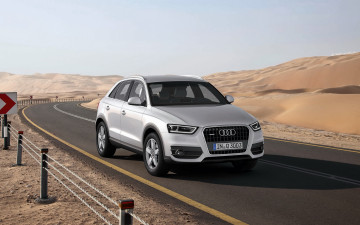 Картинка audi+q3 автомобили audi белый дорога пустыня