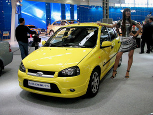 Картинка lada kalina gti автомобили авто девушками