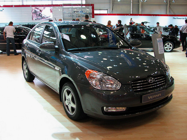Обои картинки фото hyundai, verna, автомобили