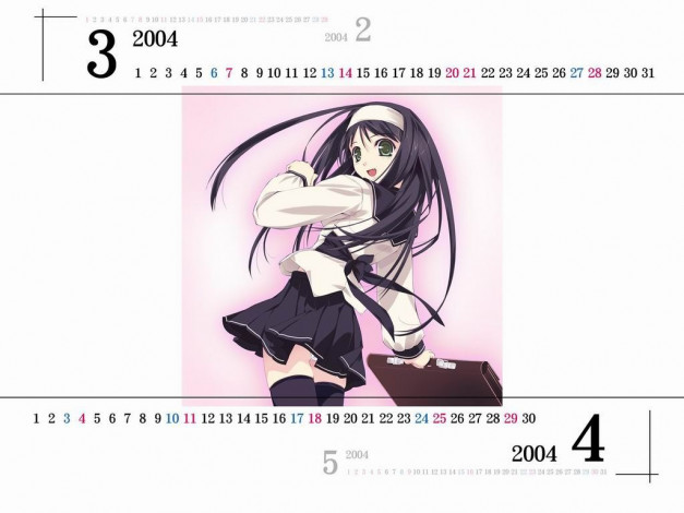 Обои картинки фото календари, аниме