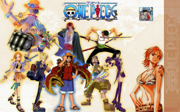 Картинка аниме one piece nami monkey d luffy nico robin sanji roronoa zoro usopp franky portgas ace shanks