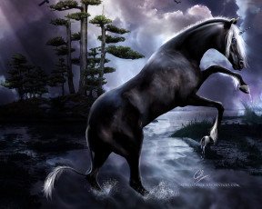 Картинка фэнтези единороги