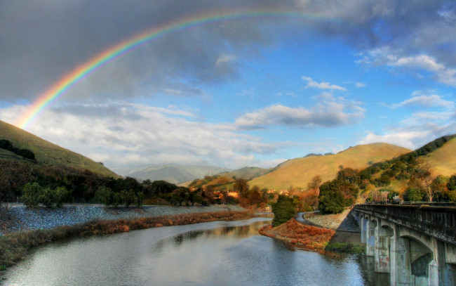 Обои картинки фото природа, радуга