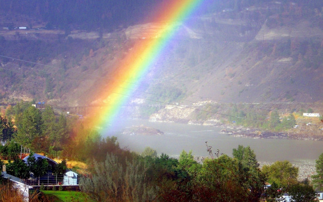 Обои картинки фото природа, радуга