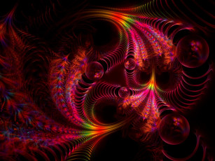Картинка 3д графика fractal фракталы фрактал узор цвета