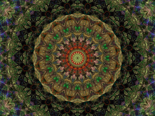 Картинка 3д графика fractal фракталы узор цвета абстракция