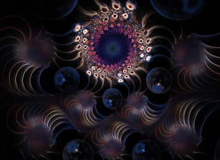 Картинка 3д графика fractal фракталы узор цвета фрактал