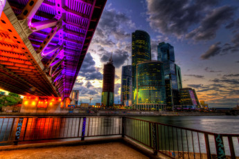 Картинка москва сити города россия мост москва-сити пресненская набережная