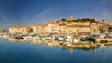 Картинка cannes france корабли порты причалы город