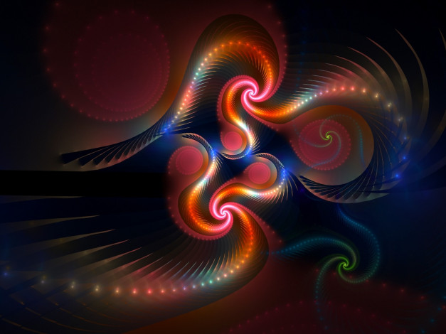 Обои картинки фото 3д, графика, fractal, фракталы, фрактал, узор, цвета