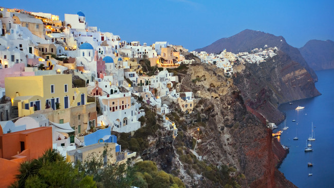 Обои картинки фото oia, santorini, greece, города, санторини, греция, ия