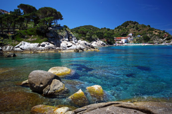 Картинка италия тоскана portoferraio природа побережье море