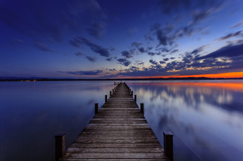 Картинка природа восходы закаты спокойствие вечер небо вода