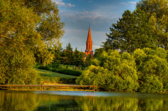 Картинка польша цекцын природа парк река