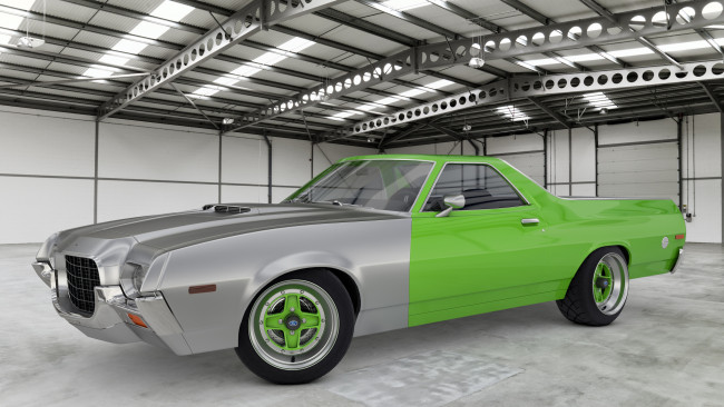 Обои картинки фото автомобили, 3д, ford, 1972