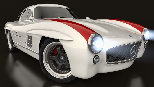 Обои картинки фото автомобили, 3д, mercedes, benz