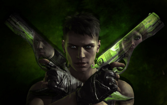 Обои картинки фото видео, игры, devil, may, cry, парень, оружие