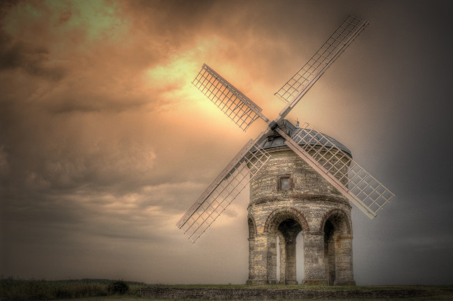 Обои картинки фото разное, мельницы, ветряк, небо