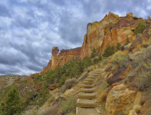 Картинка природа дороги скалы горы тропа ступеньки