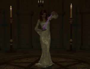 Картинка 3д+графика фантазия+ fantasy девушка фон магия