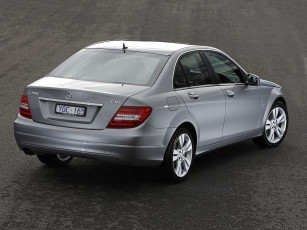 Картинка автомобили mercedes-benz w204 au-spec c 200 серый