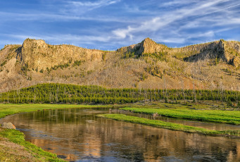 Картинка природа реки озера горы лес река облака