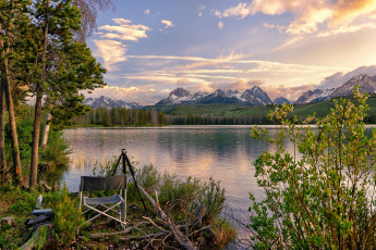 Картинка природа реки озера горы лес привал река