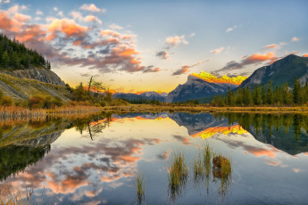 Картинка природа реки озера горы лес река облака