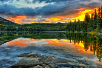 Картинка природа реки озера горы облака река лес