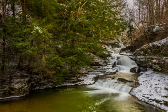 Картинка природа водопады лес река водопад