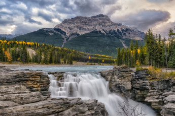 Картинка природа водопады река водопад лес горы