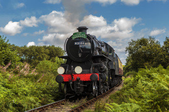 Картинка техника паровозы дорога железная рельсы паровоз