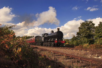 Картинка техника паровозы паровоз рельсы дорога железная