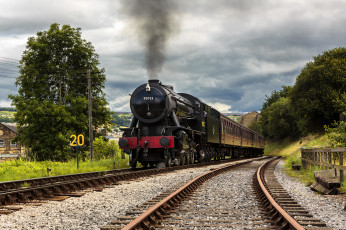 Картинка техника паровозы паровоз рельсы дорога железная