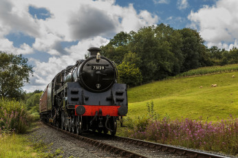 Картинка техника паровозы паровоз рельсы дорога железная