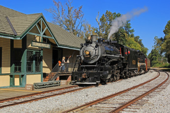 Картинка техника паровозы паровоз рельсы железная дорога