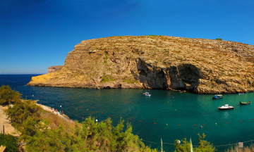 Картинка муншар+мальта природа побережье мальта горы муншар море